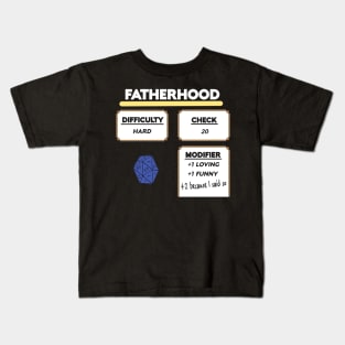 Fatherhood gamer dad fathers day Kids T-Shirt